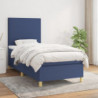 Boxspringbett mit Matratze Blau 90x190 cm Stoff