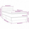 Boxspringbett mit Matratze & LED Rosa 90x200 cm Samt