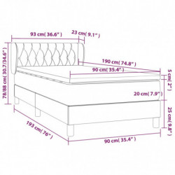 Boxspringbett mit Matratze Dunkelbraun 90x190 cm Stoff