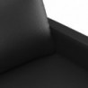 3-Sitzer-Sofa Schwarz 180 cm Kunstleder