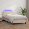 Boxspringbett mit Matratze & LED Cappuccino-Braun 90x200cm