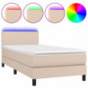 Boxspringbett mit Matratze & LED Cappuccino-Braun 90x200cm