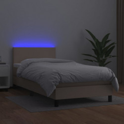 Boxspringbett mit Matratze & LED Cappuccino-Braun 90x200cm