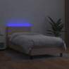 Boxspringbett mit Matratze & LED Cappuccino-Braun 90x200cm