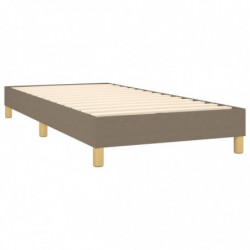 Boxspringbett mit Matratze & LED Taupe 80x200 cm Stoff