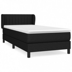 Boxspringbett mit Matratze Schwarz 90x190 cm Stoff