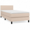 Boxspringbett mit Matratze Cappuccino-Braun 90x200cm Kunstleder