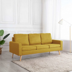 3-Sitzer-Sofa Gelb Stoff