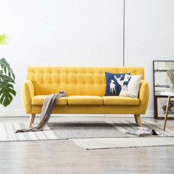 3-Sitzer-Sofa Stoff 172x70x82 cm Gelb