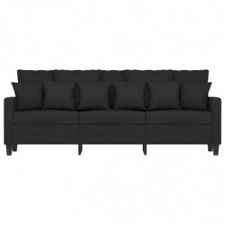 3-Sitzer-Sofa Schwarz 180 cm Stoff