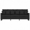 3-Sitzer-Sofa Schwarz 180 cm Stoff