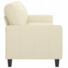 3-Sitzer-Sofa Creme 180 cm Kunstleder