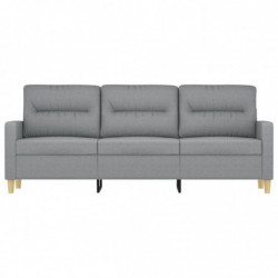 3-Sitzer-Sofa Hellgrau 180 cm Stoff