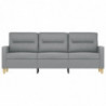 3-Sitzer-Sofa Hellgrau 180 cm Stoff