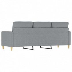 3-Sitzer-Sofa Hellgrau 180 cm Stoff