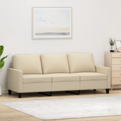 3-Sitzer-Sofa Creme 180 cm Stoff