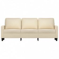 3-Sitzer-Sofa Creme 180 cm Stoff