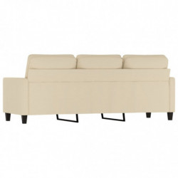 3-Sitzer-Sofa Creme 180 cm Stoff