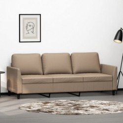 3-Sitzer-Sofa Cappuccino-Braun 180 cm Kunstleder