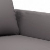 3-Sitzer-Sofa Grau 180 cm Kunstleder