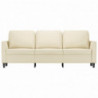 3-Sitzer-Sofa Creme 180 cm Kunstleder