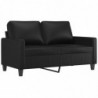 2-Sitzer-Sofa Schwarz 120 cm Kunstleder