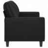 2-Sitzer-Sofa Schwarz 120 cm Kunstleder