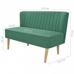Sofa Stoff 117 x 55,5 x 77 cm Grün