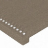 Bettgestell mit Kopfteil Taupe 140x200 cm Stoff